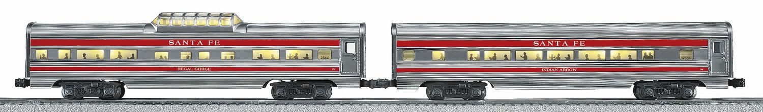 Santa Fe "Super Chief" Aluminum Streamlined Passenger Car 2-Pack 6-25446 (NEW IN BOX) Santa Fe "Super Chief" Aluminum Streamlined Passenger Car 2-Pack 6-25446 (NEW IN BOX)