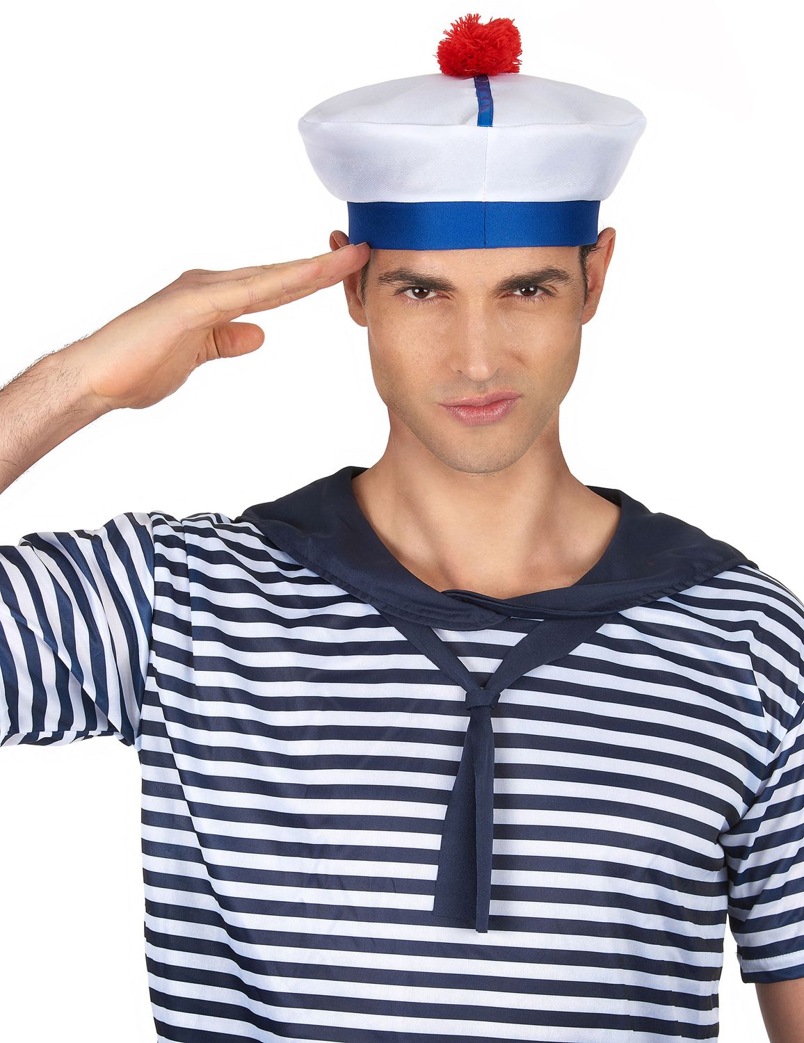 Chapeau de marin à pompon adulte
