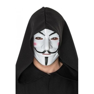 Masque Anonymous blanc – Style Guy Fawkes – Déguisement &amp; événements