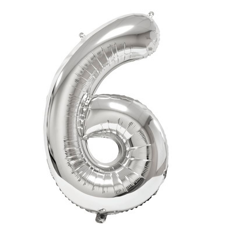 Ballon métallique “Chiffre 6” 100cm