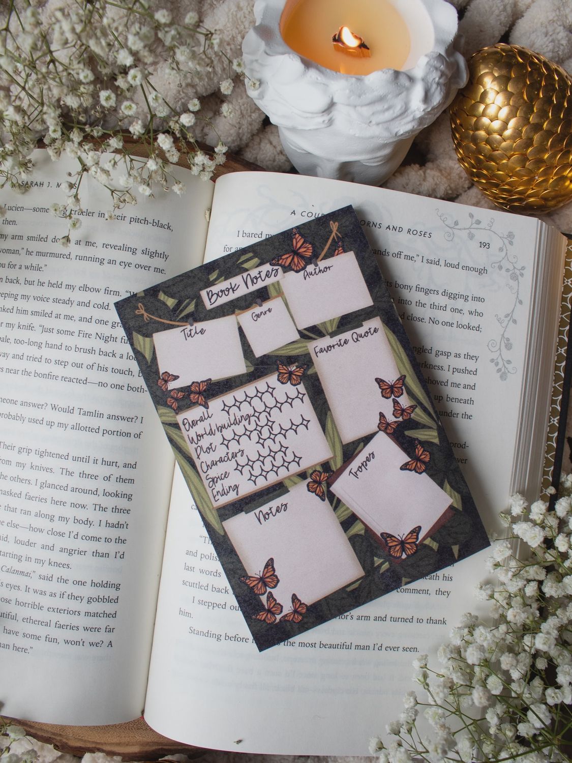 Book Review Post-it Notepad, Version: Butterflies