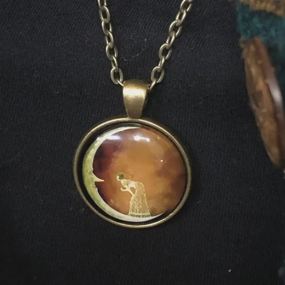 Woman on the Moon Necklace
