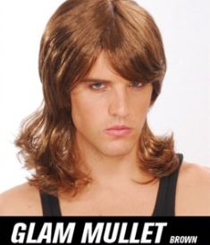 Funkiwigs  Glam Mullet wig, Colour: brown