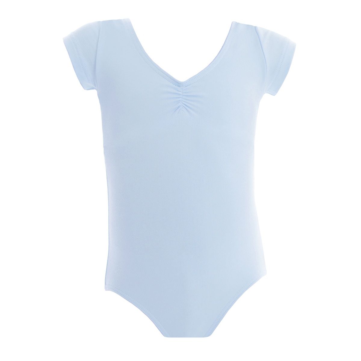 Energetiks cap sleeve leotard, size: childs xsmall, Colour: baby blue