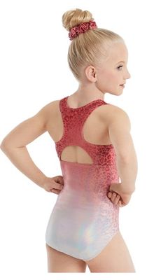 Ombre animal print leotard