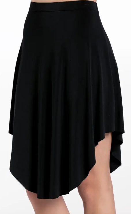 Curved Hem skirt, Colour: black, size: med adult