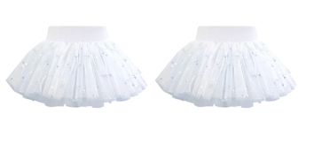Danse de Paris White sparkly tutu skirt, Colour: blue and white, size: childs small