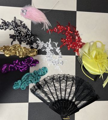 Sequined hair embellishments