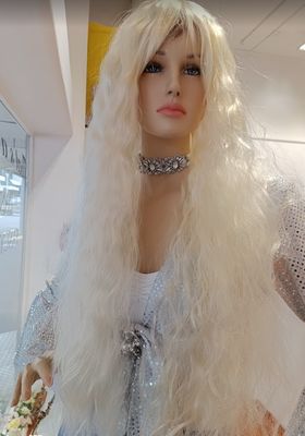 Wig, very long blonde