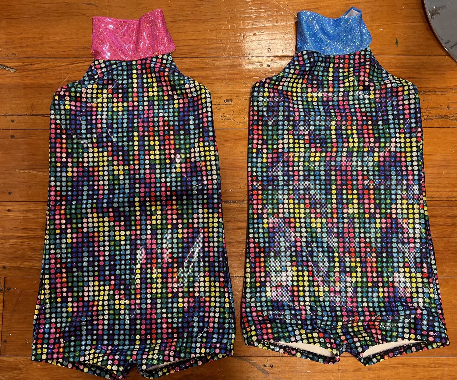 Biketards holographic spot, Colour: pink, size: childs xlarge