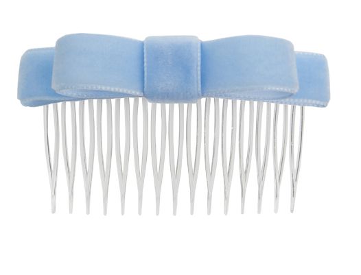 Energetiks Velvet Hair Bow, Colour: Baby Blue
