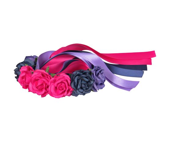 Energetiks head piece flower ribbon  headband, Colour: Dark