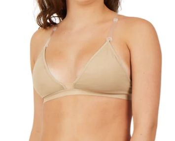 Capezio Deep neck Clear Back Bra, Colour: nude, size: adult xs