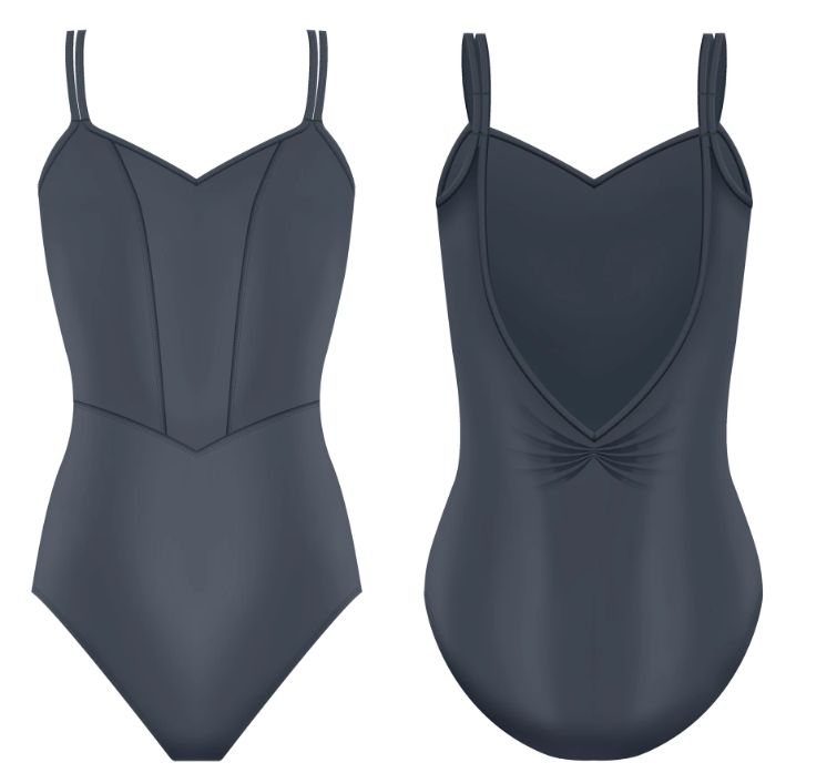 Danse de Paris Natasha Leotard, Colour: smoke, size: size 8 adult xsmall