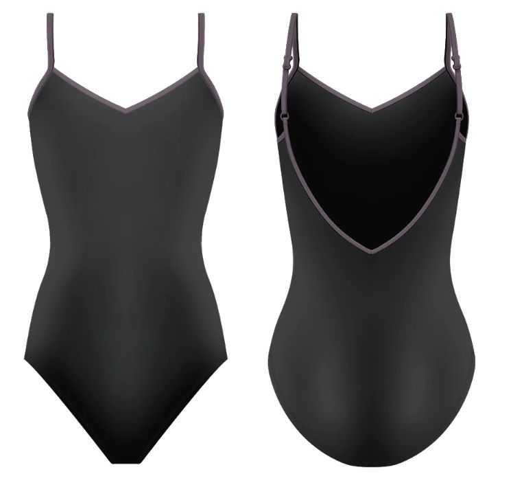Danse de Paris Monroe Leotard, Colour: black with trim, size: size 10 adult small