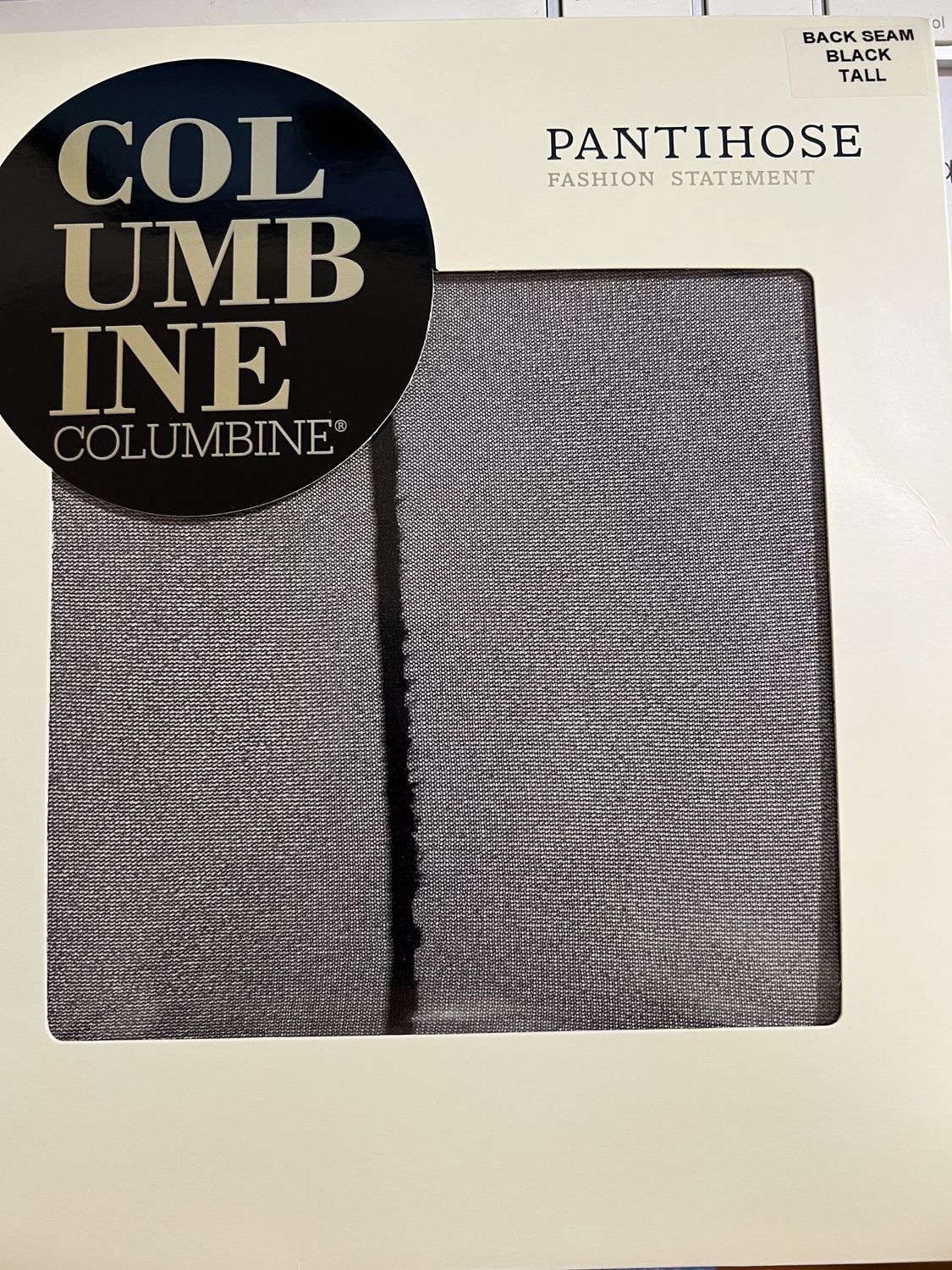 Columbine pantihose back seam, Colour: black, size: tall