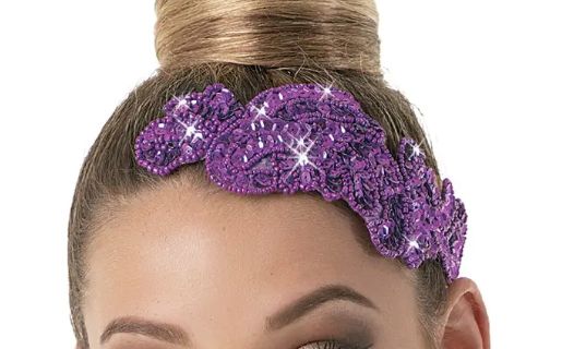 Sequined hair embellishments, Colour: purple