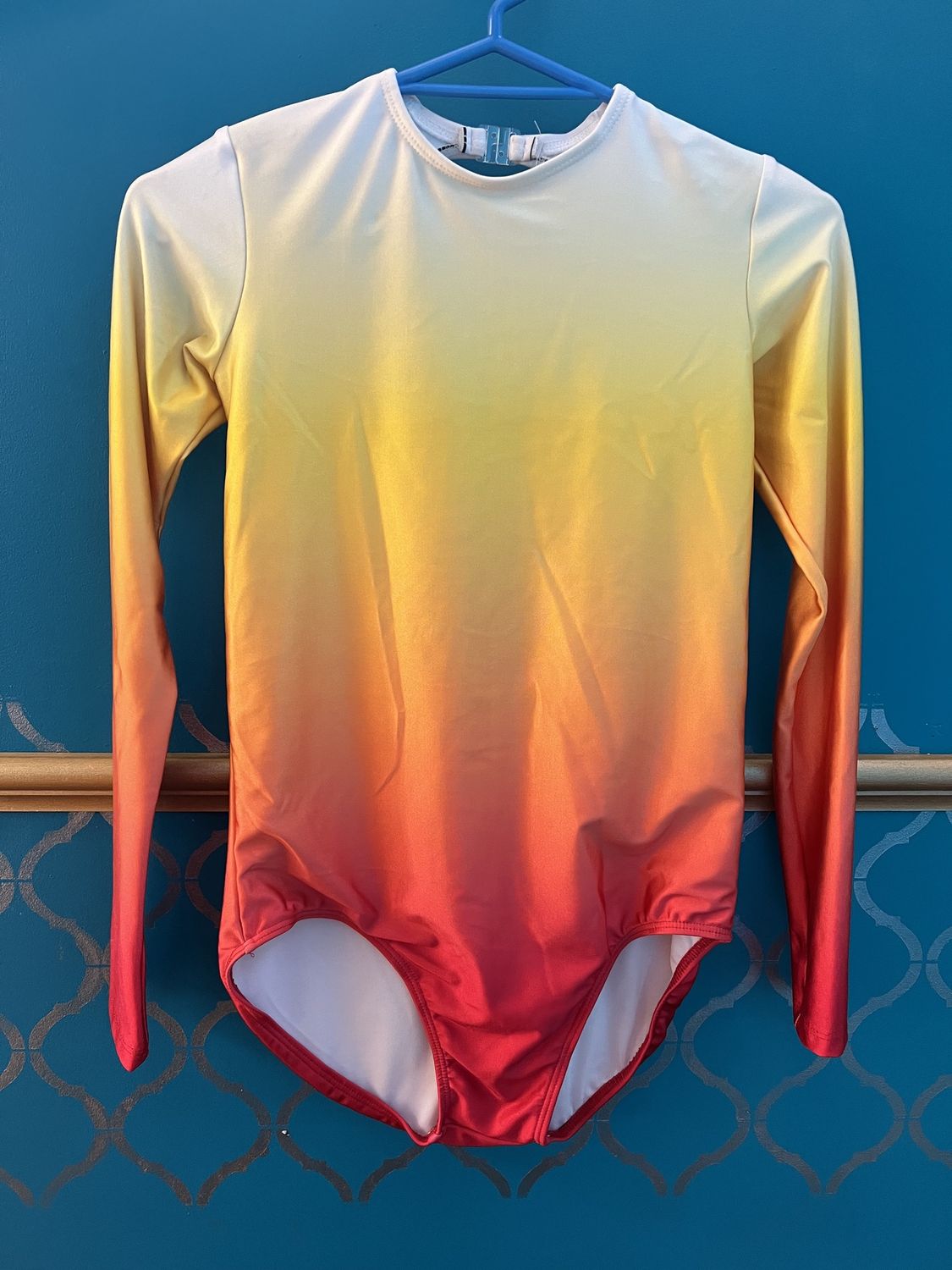 Leotard sunset ombre, Colour: sunset, size: adult med