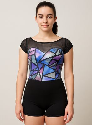 Biketard Leotard holographic triangles