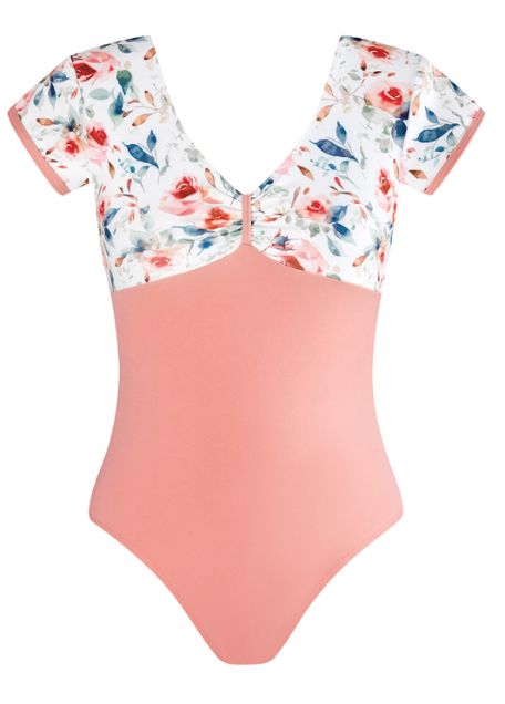 Energetiks Alexandra Cap Sleeve Leotard, Colour: coral haze, size: adult med