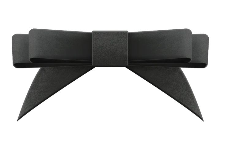 Danse de Paris velvet hair bow, Colour: black