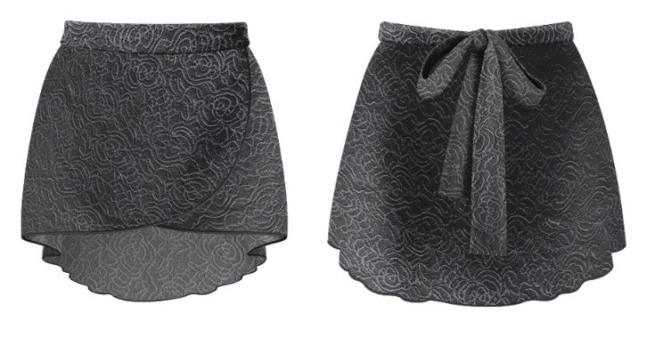 Danse de paris black lace skirt, Colour: black, size: adult small/medium