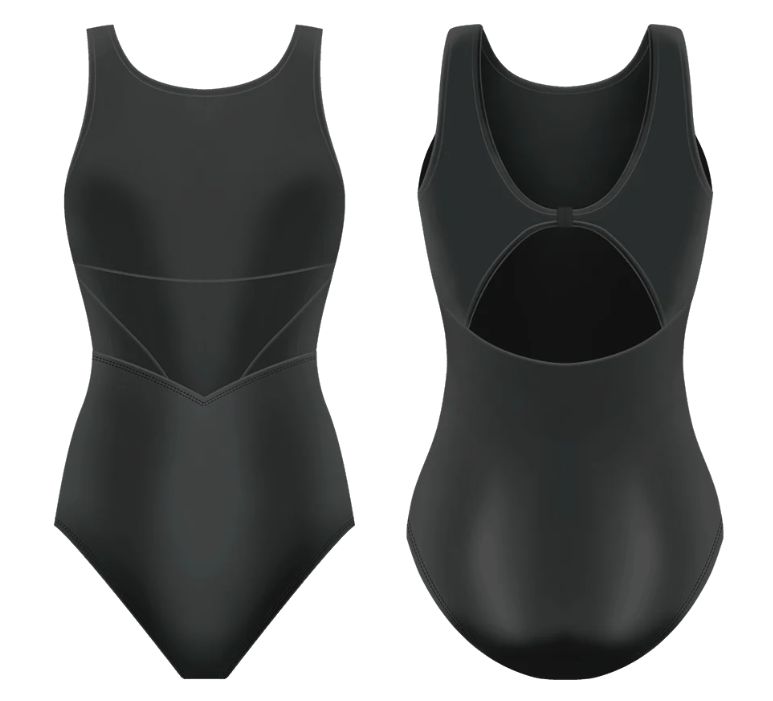 Danse de Paris Blisse Leotard, Colour: Jet, size: 12/Adult Medium