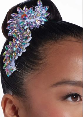 Hair Applique Silver Jeweled