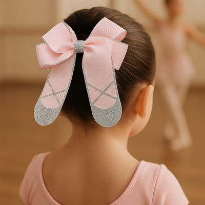 Ballet slipper hair bow