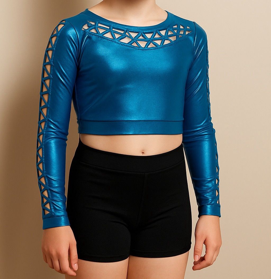 Sparkling Blue Crop Top