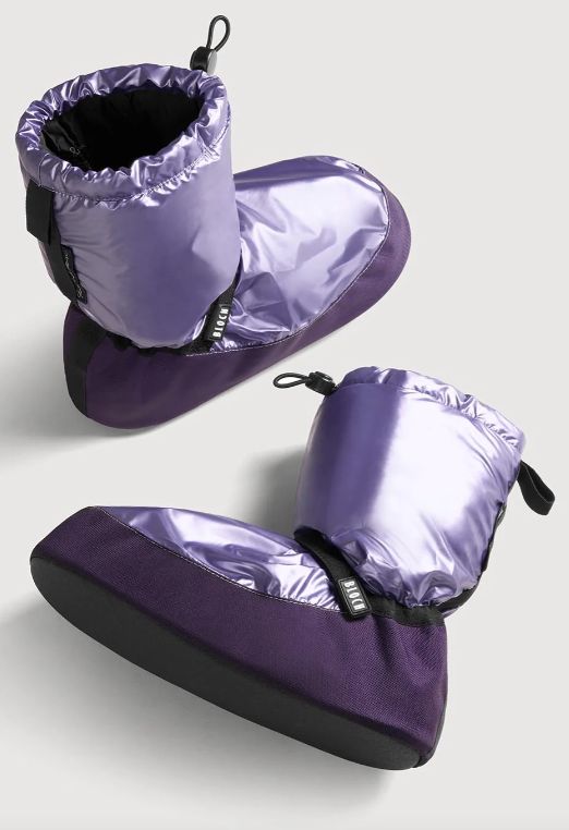 Bloch Warmup Bootie., Colour: metallic purple, size: adult small