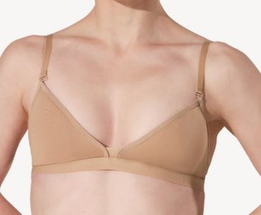 Capezio Deep Neck Clear Back Bra