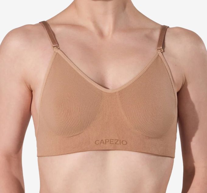 Capezio Seamless Clear Back Bra, Colour: Nud, size: XSmall