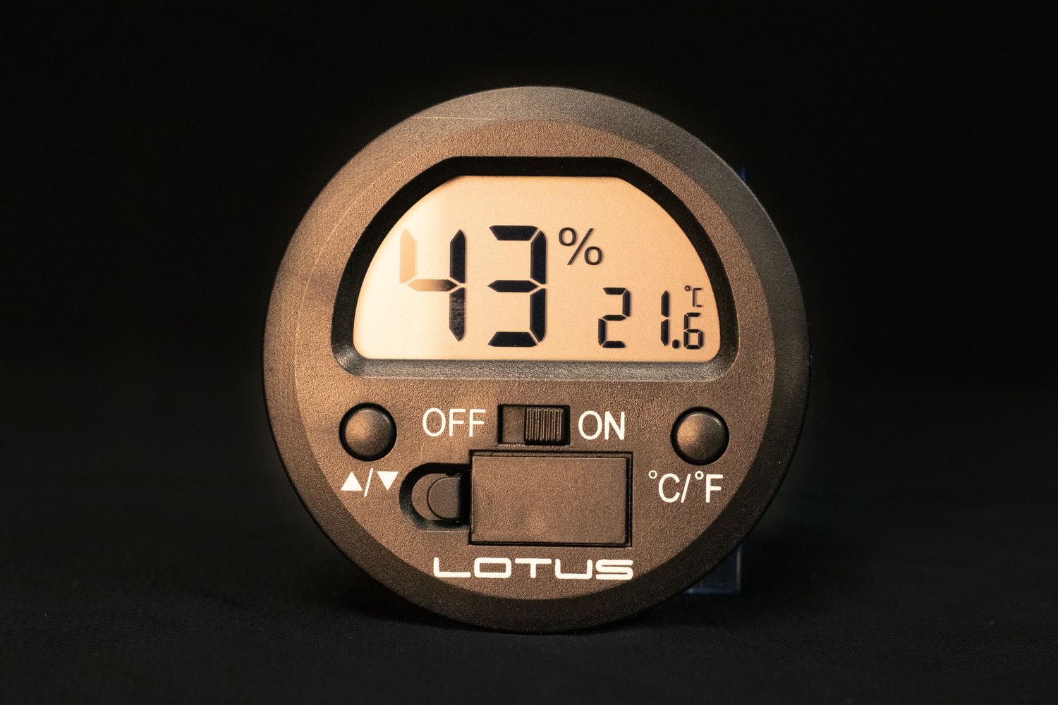 Lotus Round Digital Hygrometer