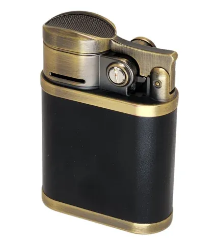 Lotus Winston Table Lighter Quad Torch Brass &amp; Black