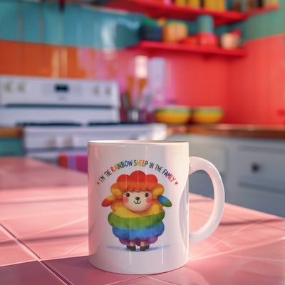 I'm the Rainbow Sheep in the Family Mug – Cute LGBTQ+ Pride Cup
