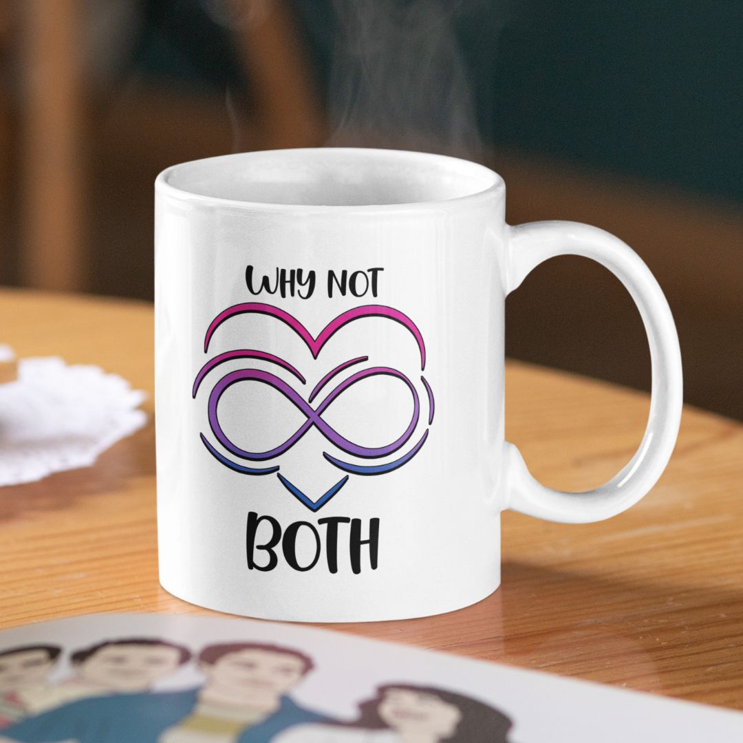Why Not Both Mug – Bisexual Pride Infinity Heart Cup