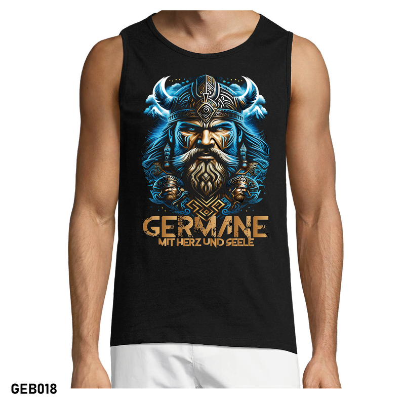 Blauer Germane Mit Herz und Seele TankTop