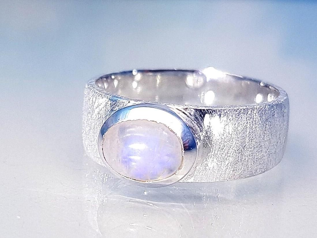 Ring moonstone cabochon 925 silver