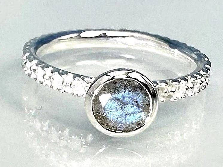 Ring labradorite 925 silver