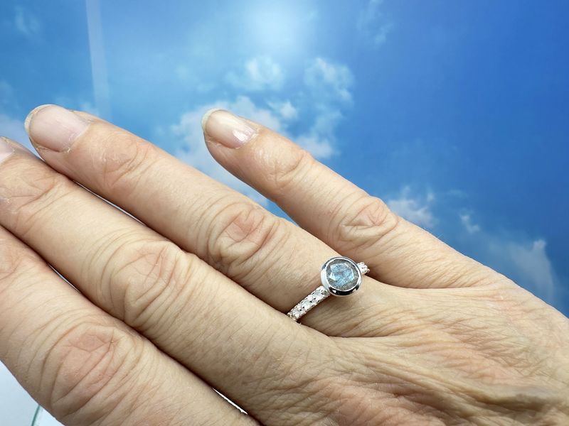 Ring labradorite 925 silver