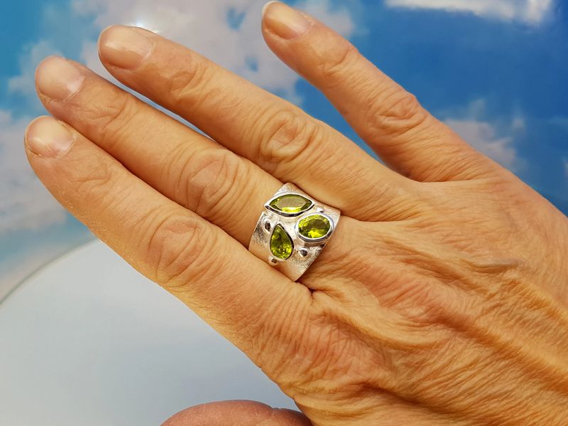 Ring peridot 925 silver