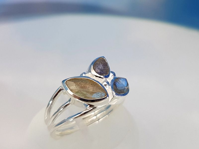 Ring labradorite 925 silver