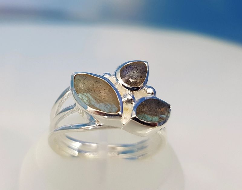 Ring labradorite 925 silver
