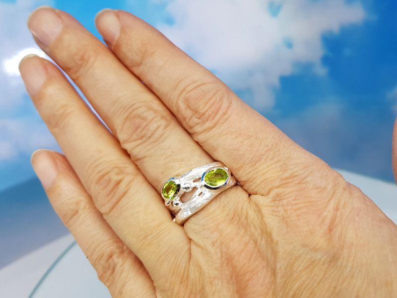 Ring peridot 925 silver