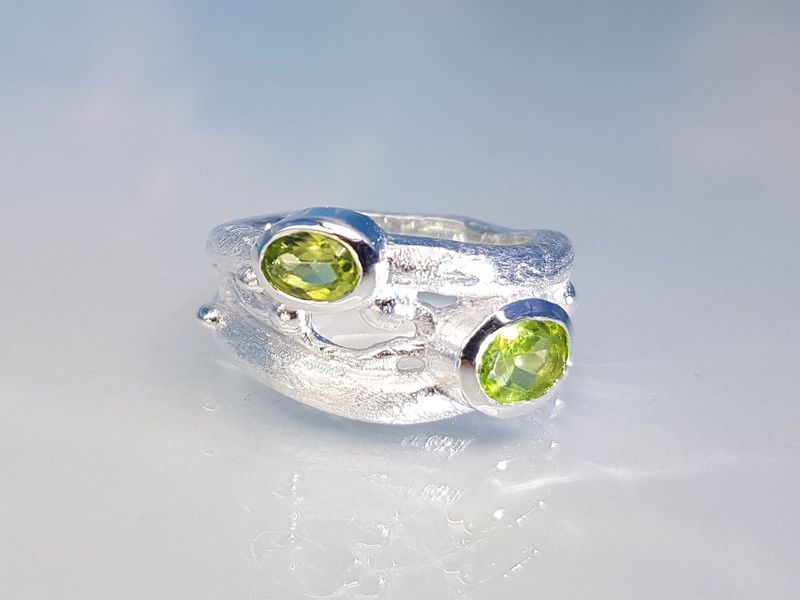 Ring peridot 925 silver