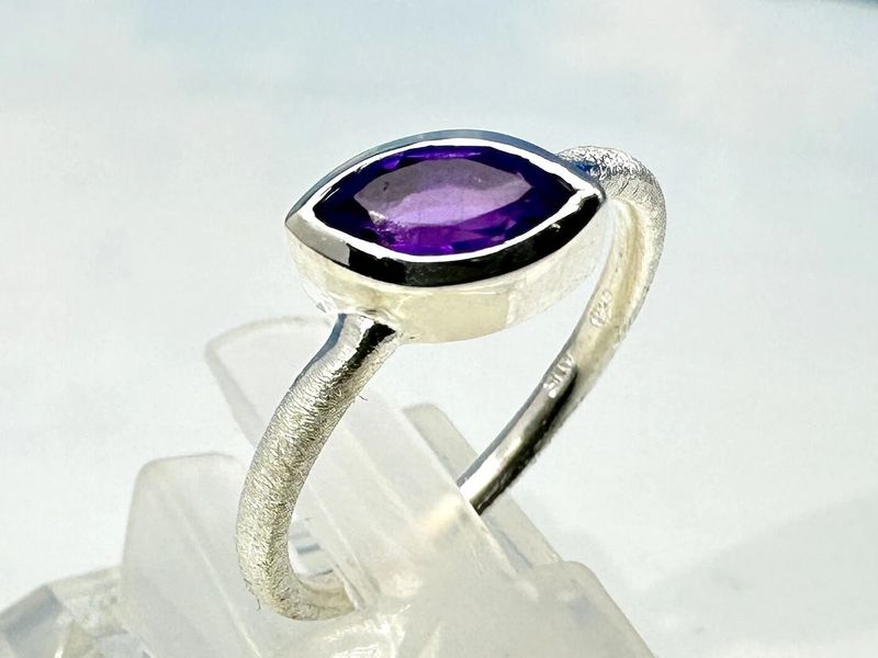 Amethyst ring 925 silver