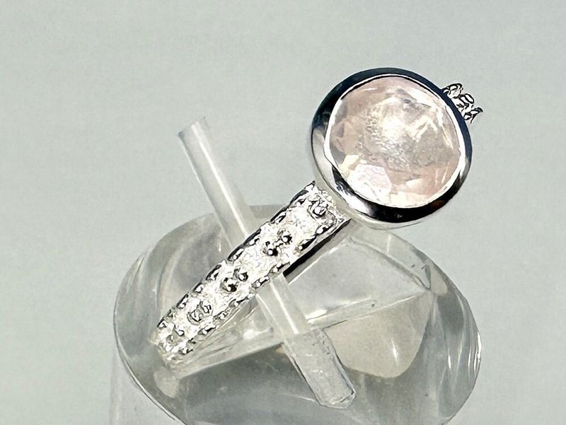 Ring rose quartz 925 silver