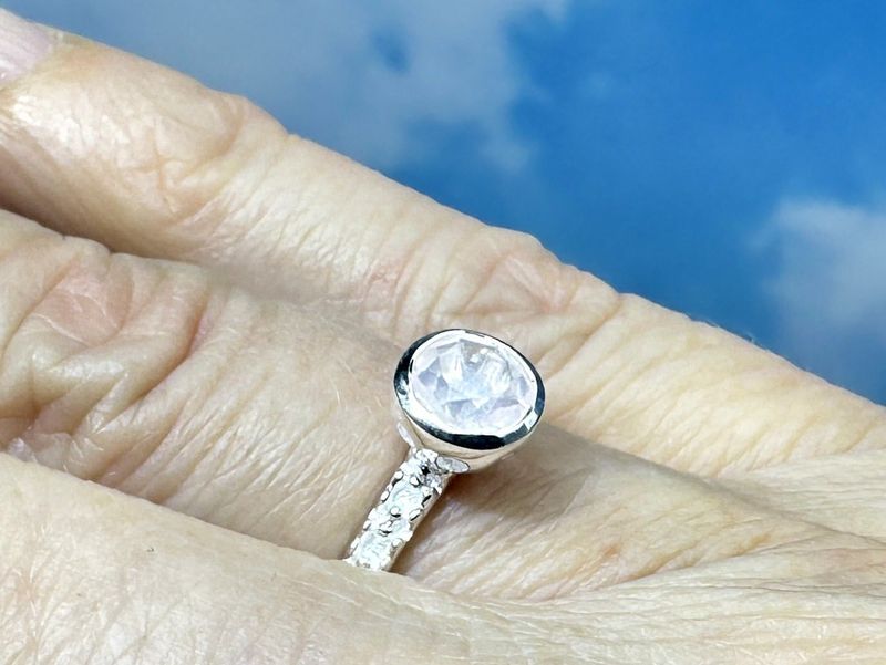 Ring rose quartz 925 silver