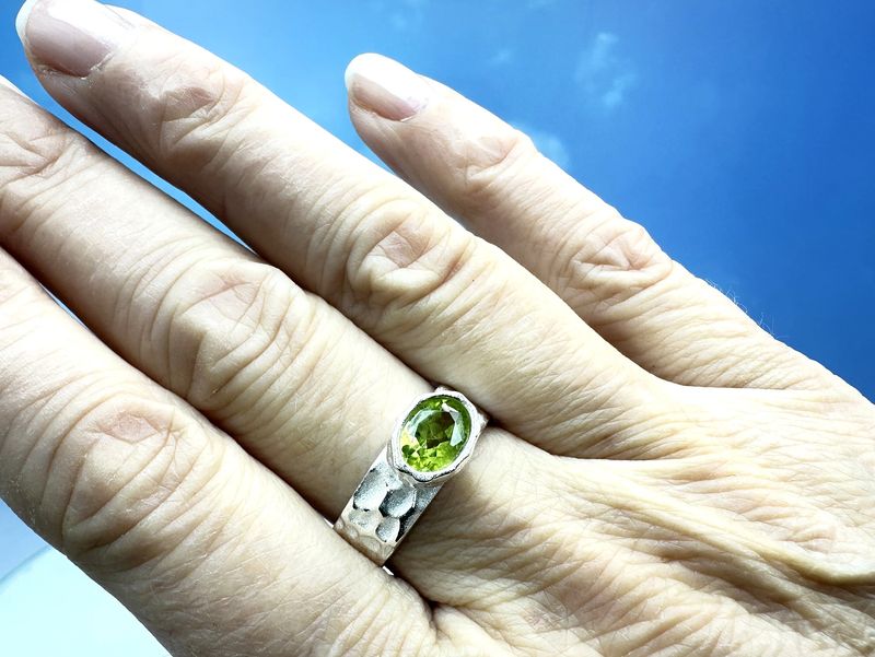 Ring peridot 925 silver